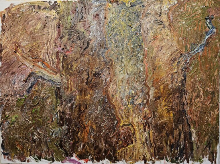 An expressive, semi-abstract painting by Tracey Jones