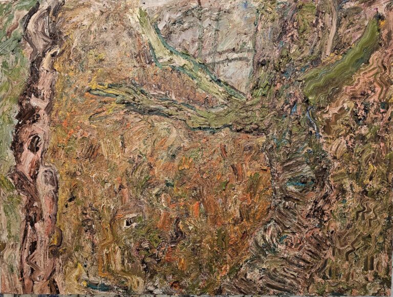 An expressive, semi-abstract painting by Tracey Jones