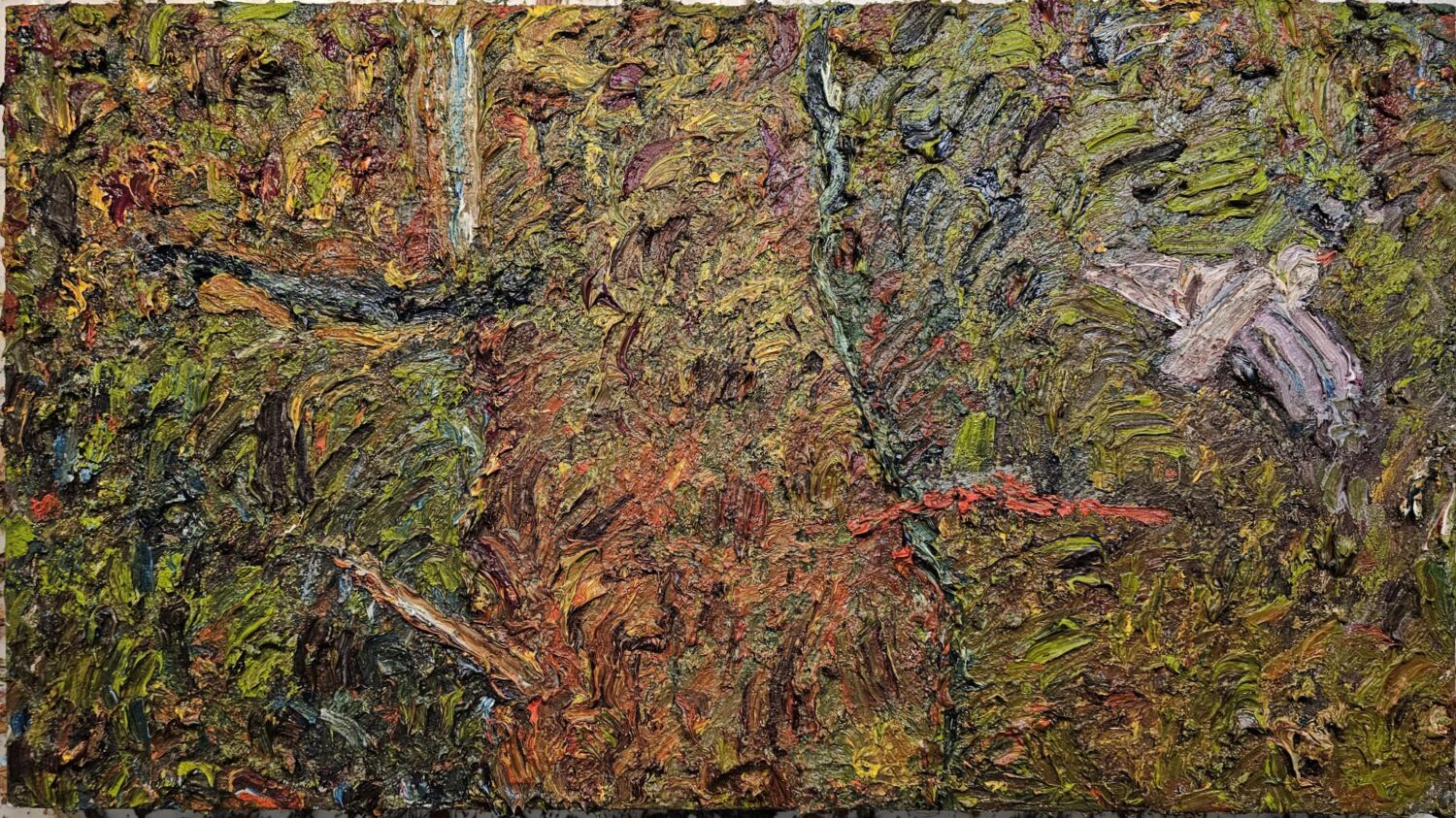 An expressive, semi-abstract painting by Tracey Jones