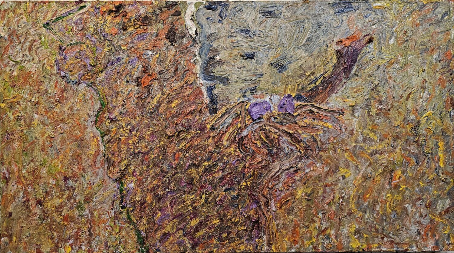 An expressive, semi-abstract painting by Tracey Jones