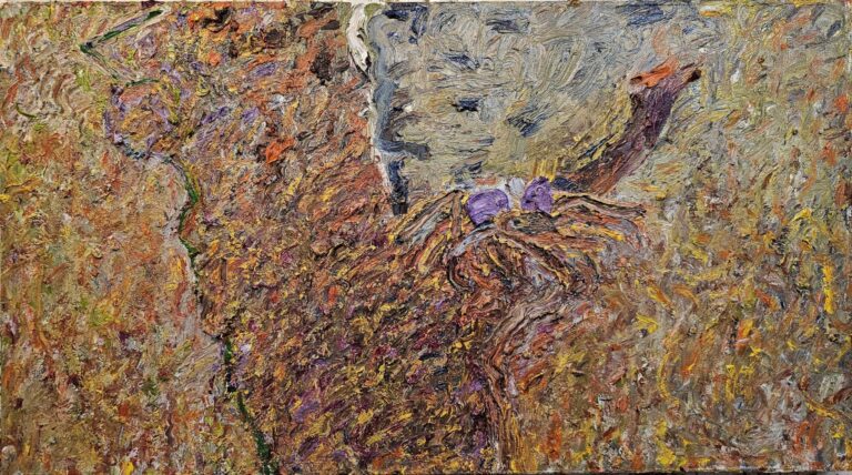 An expressive, semi-abstract painting by Tracey Jones