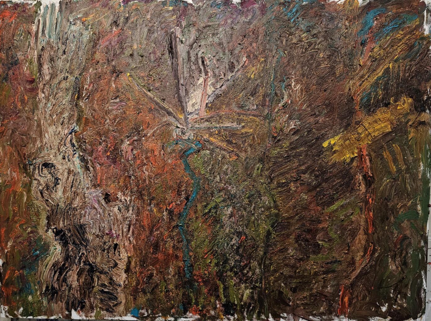 An expressive, semi-abstract painting by Tracey Jones