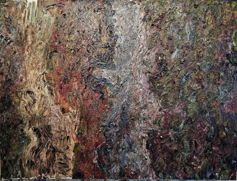 An expressive, semi-abstract painting by Tracey Jones