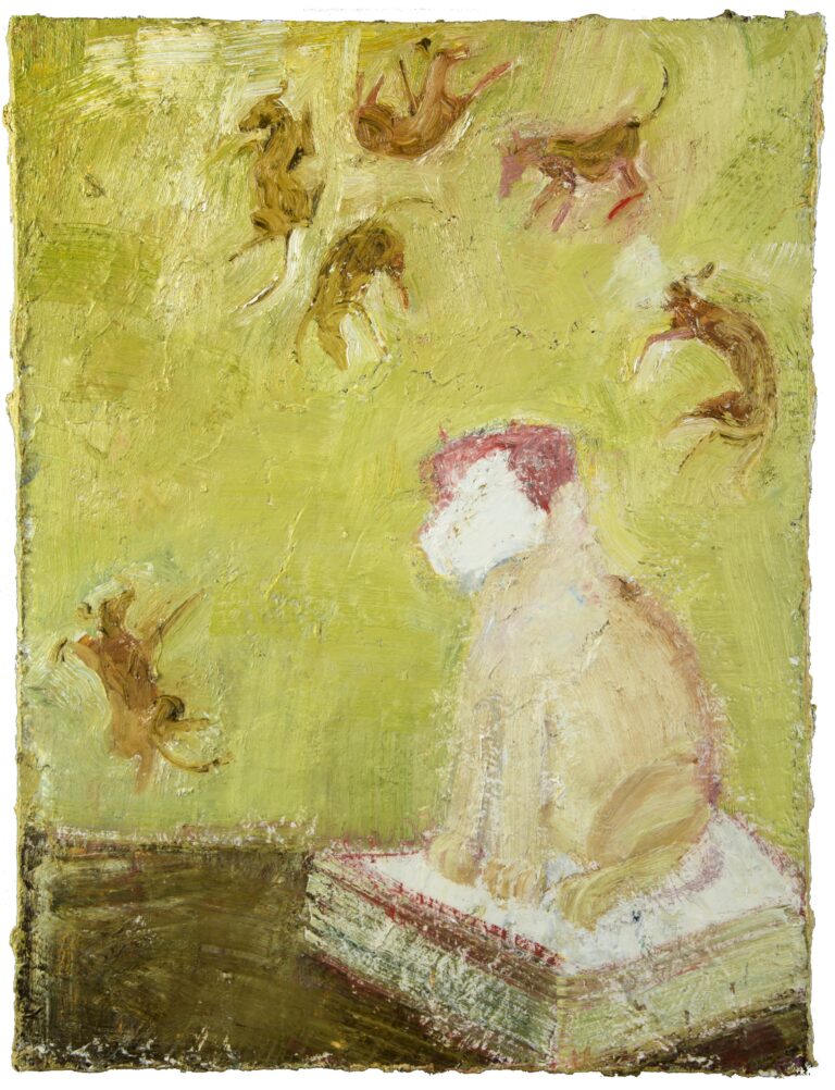 An expressive, semi-abstract painting by Tracey Jones