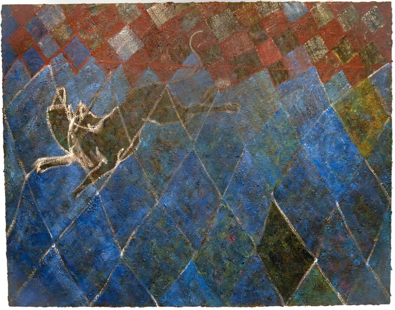 An expressive, semi-abstract painting by Tracey Jones