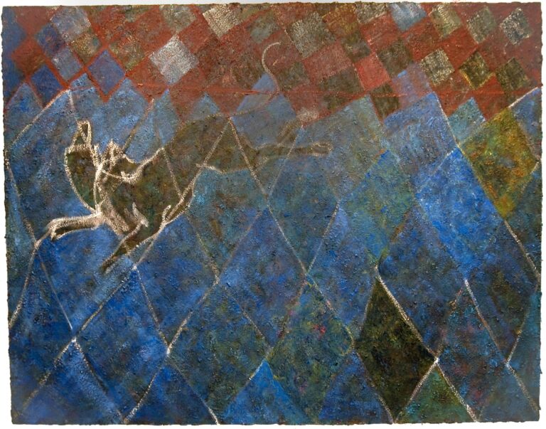 An expressive, semi-abstract painting by Tracey Jones