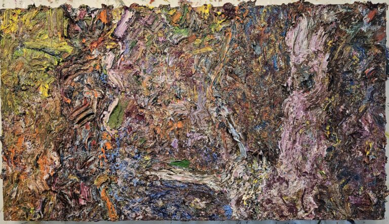 An expressive, semi-abstract painting by Tracey Jones