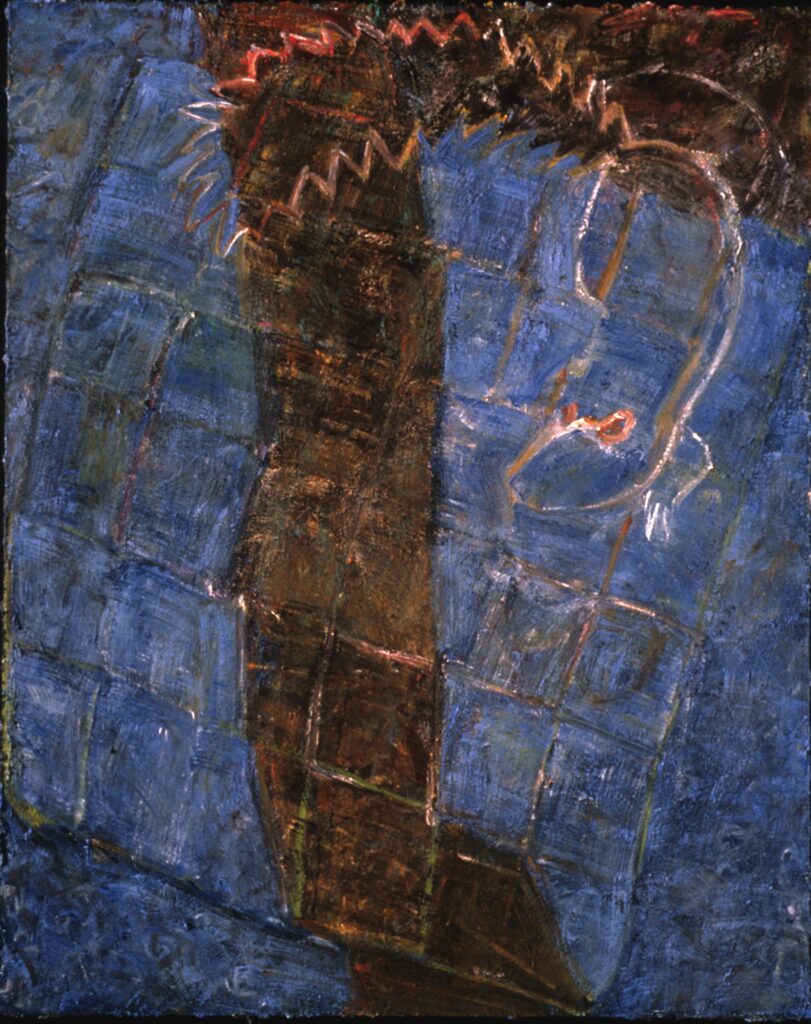 An expressive, semi-abstract painting by Tracey Jones